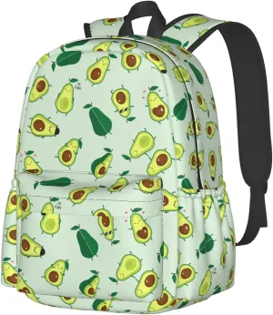 KiuLoam 17 inch Backpack Different Cute Avocados Laptop Backpack Shoulder Bag School Bookbag Casual Daypack