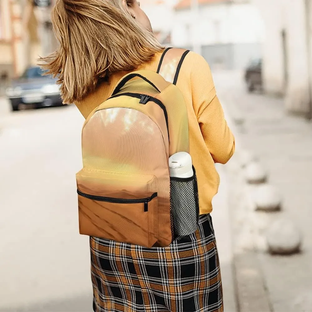 Kuizee Travel Laptop Backpack Business Daypack Work Bookbag Desert Landscape Durable iPad Tablet School College Book Bags Casual Bags for Men and Women