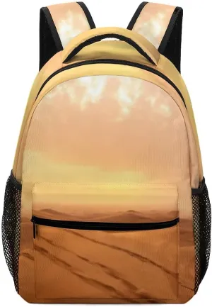 Kuizee Travel Laptop Backpack Business Daypack Work Bookbag Desert Landscape Durable iPad Tablet School College Book Bags Casual Bags for Men and Women
