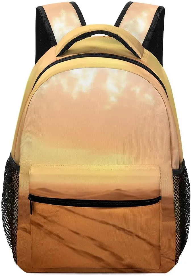 Kuizee Travel Laptop Backpack Business Daypack Work Bookbag Desert Landscape Durable iPad Tablet School College Book Bags Casual Bags for Men and Women