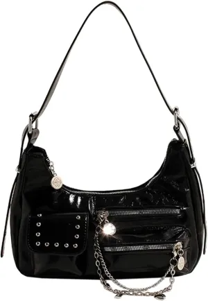 Ladies Fashion Handbag - Soft PU Leather Crossbody, Top-handle, Messenger, Medium Hobo Bag