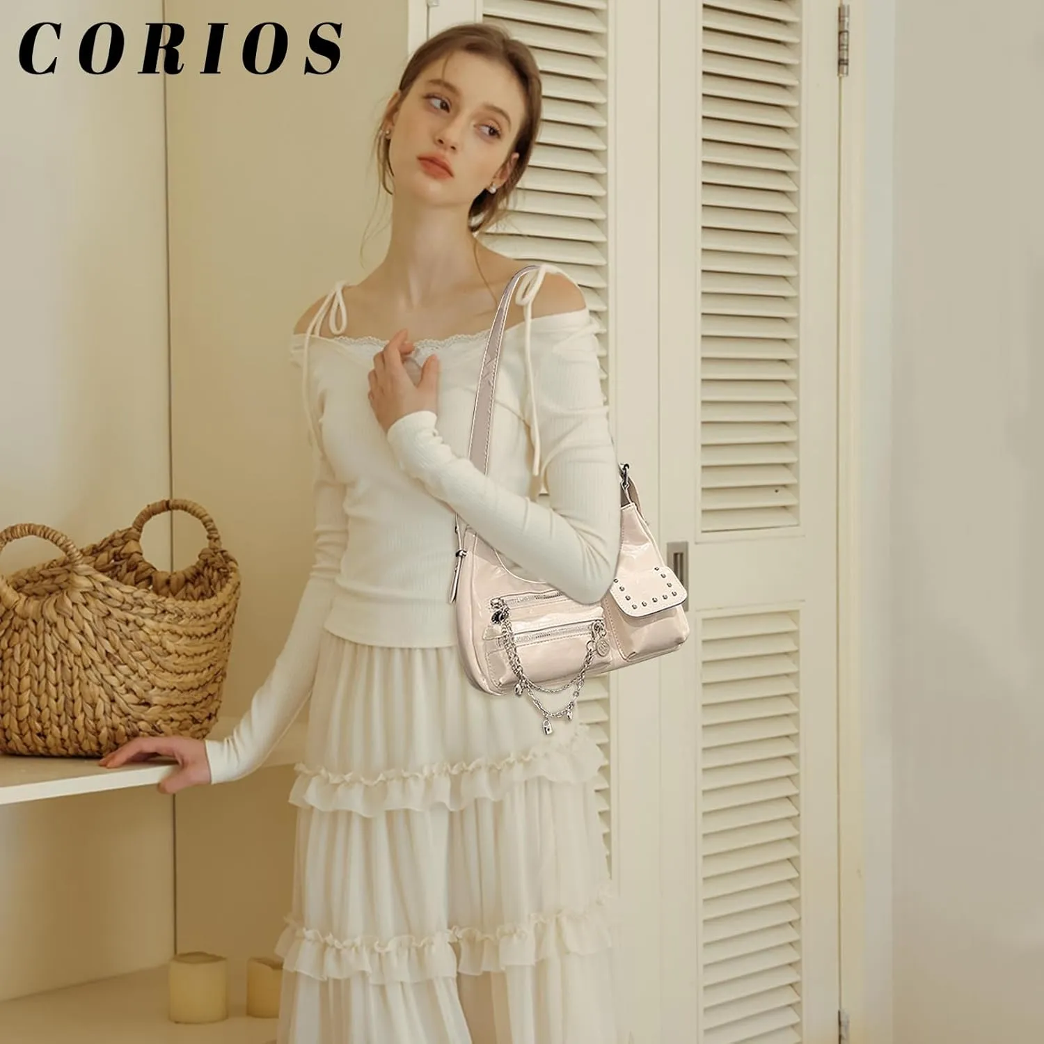 Ladies Fashion Handbag - Soft PU Leather Crossbody, Top-handle, Messenger, Medium Hobo Bag