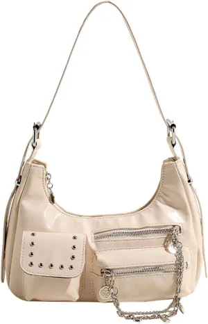 Ladies Fashion Handbag - Soft PU Leather Crossbody, Top-handle, Messenger, Medium Hobo Bag