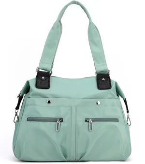 Langrents Nylon Waterproof Tote Bag, Langrents Large Capacity Multi Pocket Shoulder Bag, Handbags Purses Travel Bag