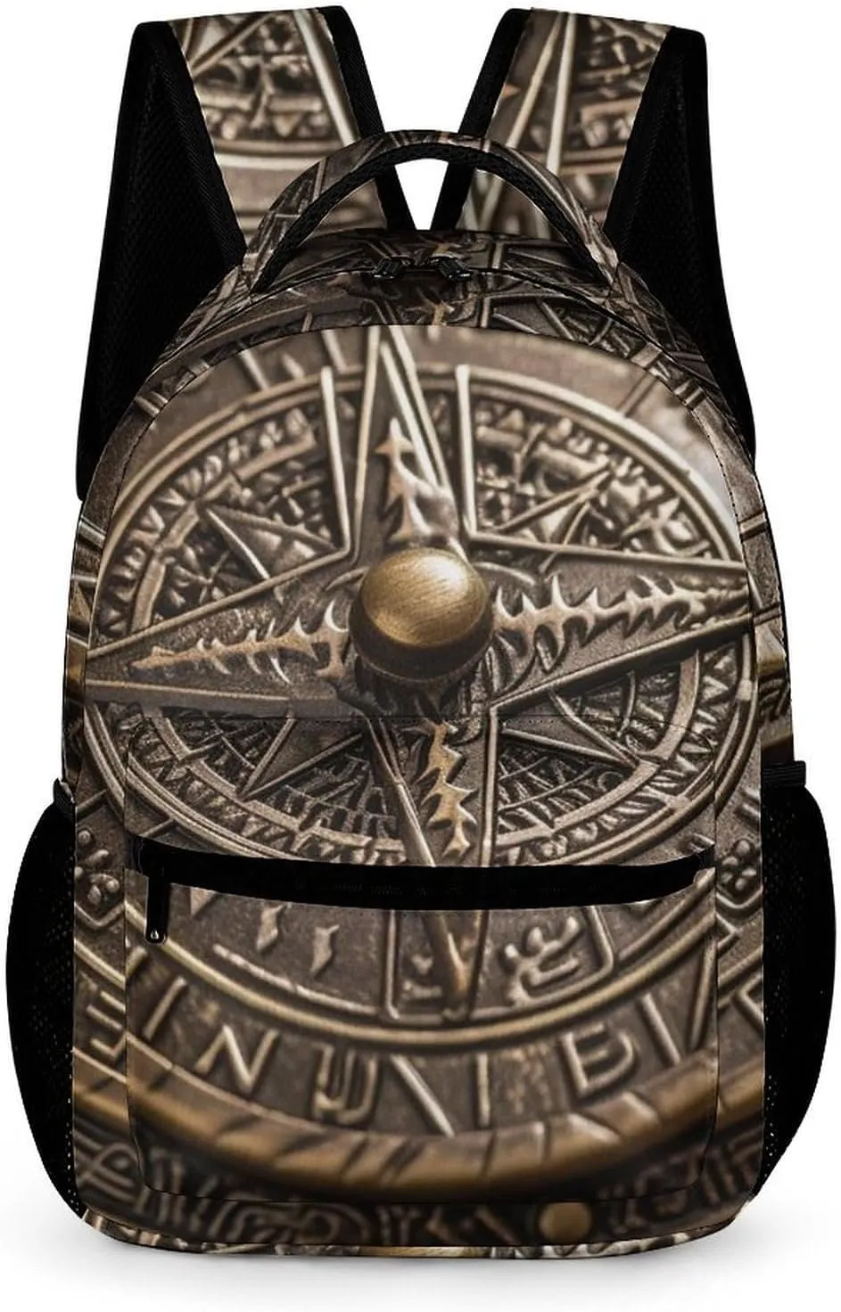 Laptop Backpack for Travel Daypack Computer Bag Work Magical Norse Runes Compass Back Pack Nurse Bag for Hiking
