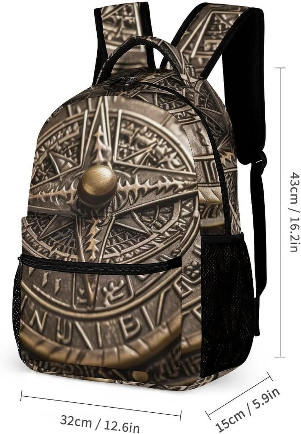 Laptop Backpack for Travel Daypack Computer Bag Work Magical Norse Runes Compass Back Pack Nurse Bag for Hiking