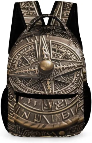 Laptop Backpack for Travel Daypack Computer Bag Work Magical Norse Runes Compass Back Pack Nurse Bag for Hiking