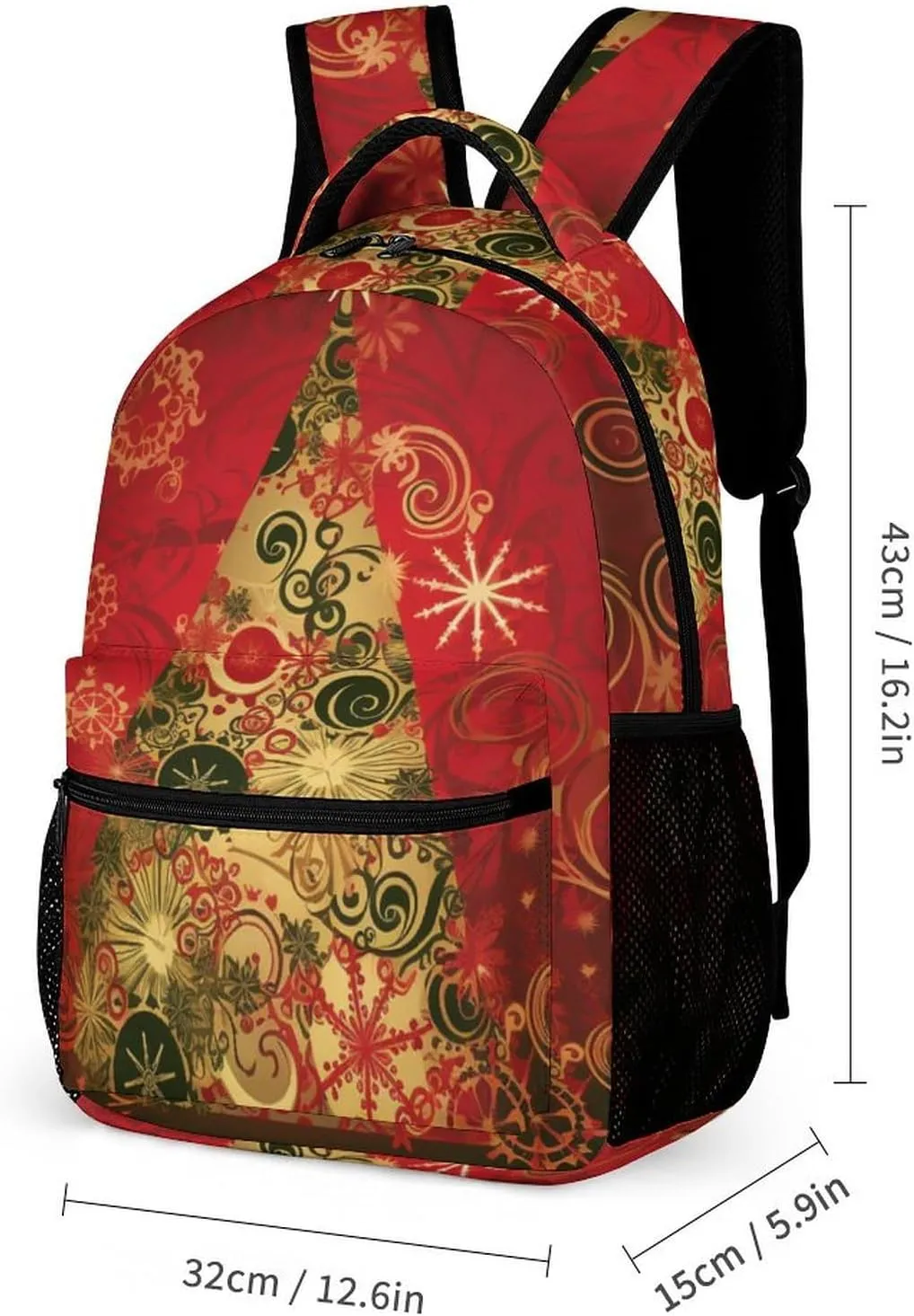Laptop Backpack for Travel Daypack Computer Bag Work Merry Christmas Back Pack Nurse Bag for Hiking