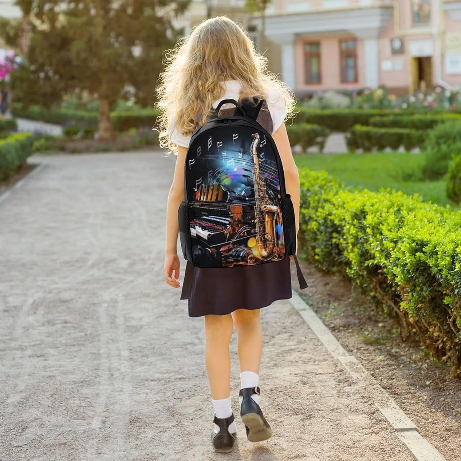 Laptop Backpack for Women Men Daypack Saxophone And Piano Backpacks Computer Bag Travel Laptop Bag Casual Work Bag