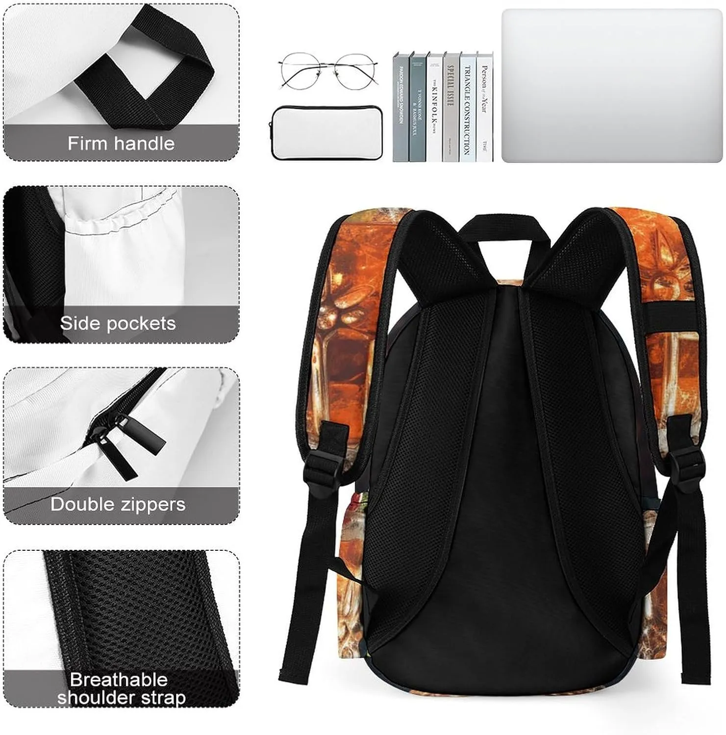 Laptop Backpack for Women Men Daypack Waterproof Classic Cocktail Computer Bag Business Work Bag for Travel
