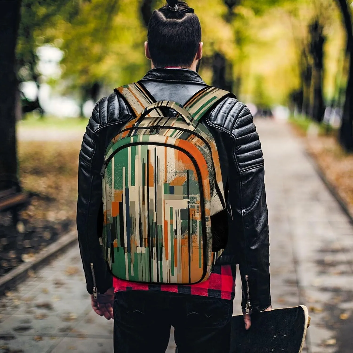 Laptop Backpack for Women Men Daypack Waterproof Complex Patterns Computer Bag Business Work Bag for Travel