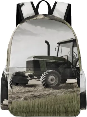 Laptop Backpack for Women Men Daypack Waterproof Tractor Agriculture Tranquil Computer Bag Business Work Bag for Travel