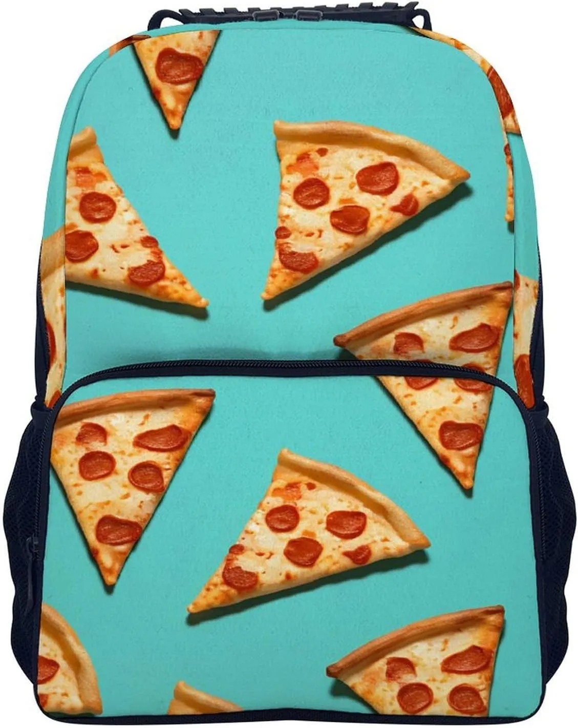 Laptop Backpack Green Pizza Slices Daypack Computer Bag Travel Laptop Bag Casual Nurse Bag for Women Men