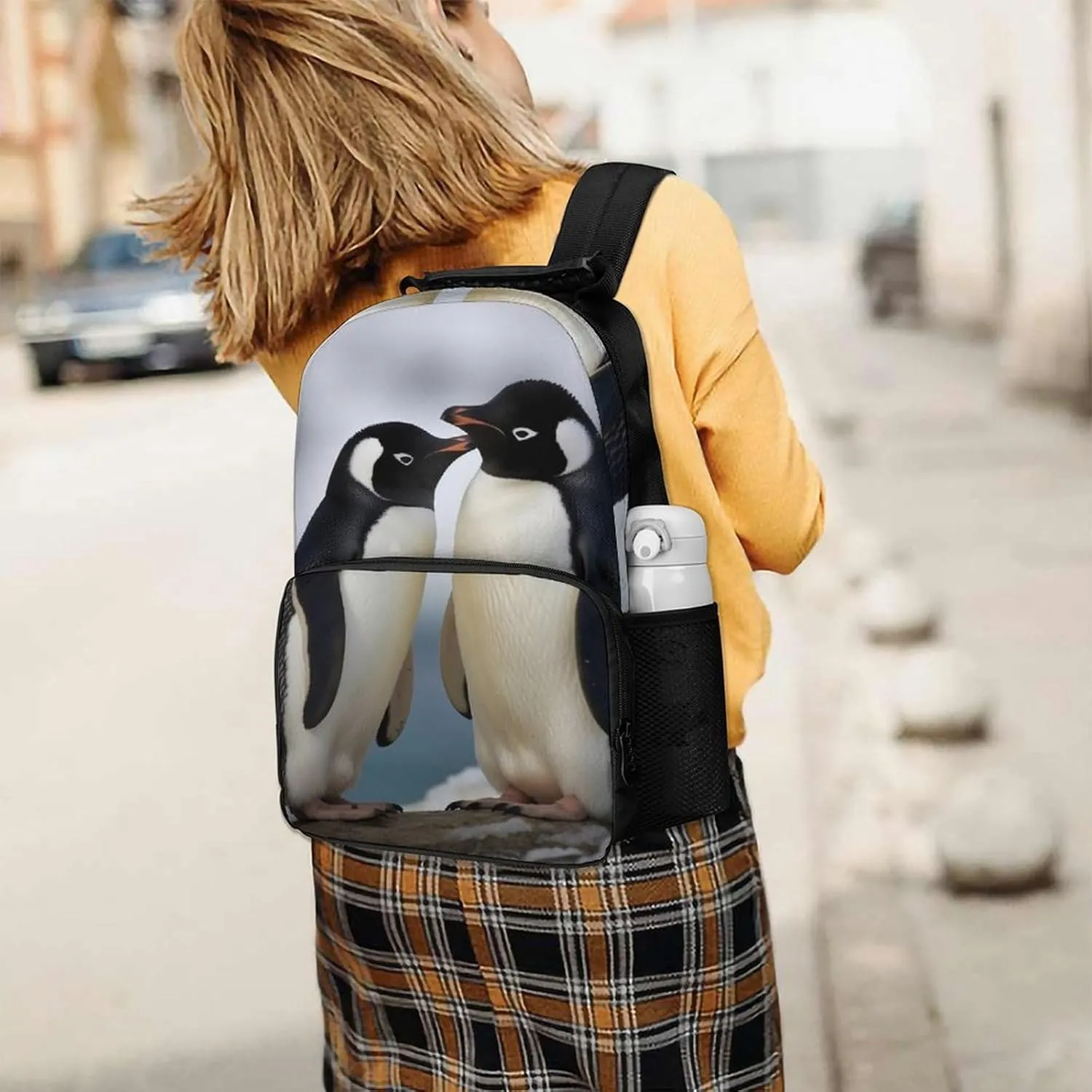 Laptop Backpack I Love Penguins Daypack Computer Bag Travel Laptop Bag Casual Nurse Bag for Women Men