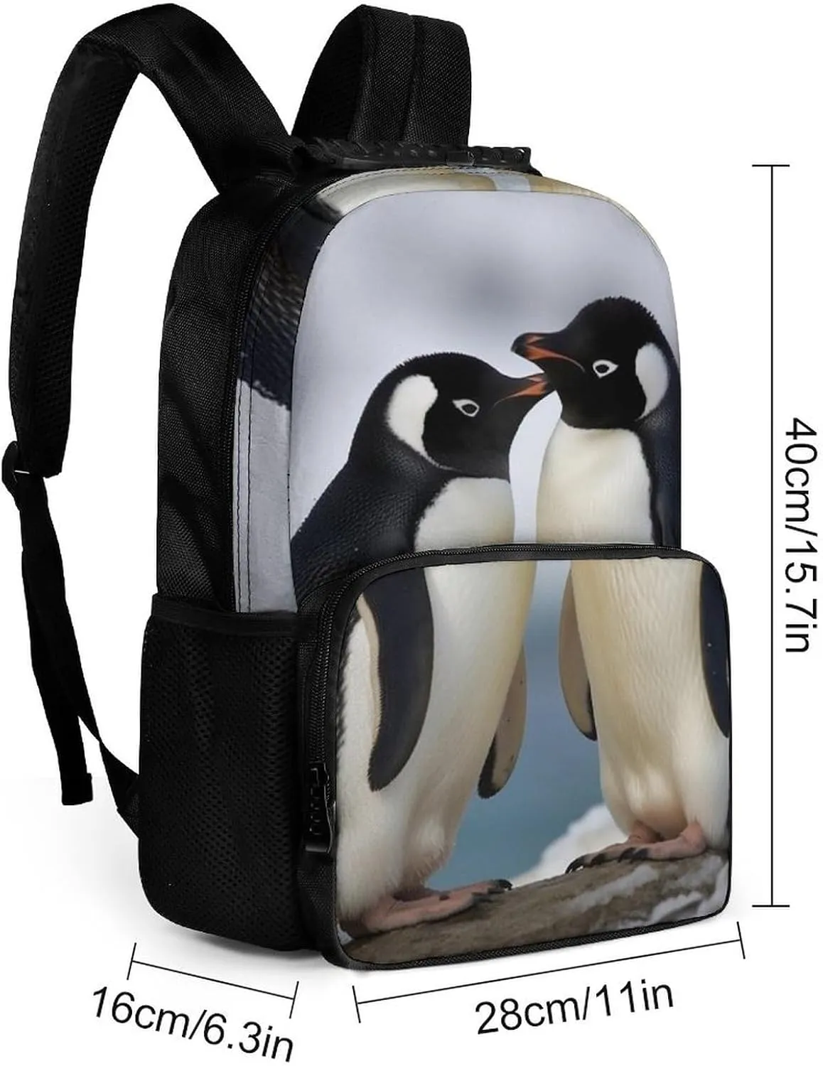 Laptop Backpack I Love Penguins Daypack Computer Bag Travel Laptop Bag Casual Nurse Bag for Women Men