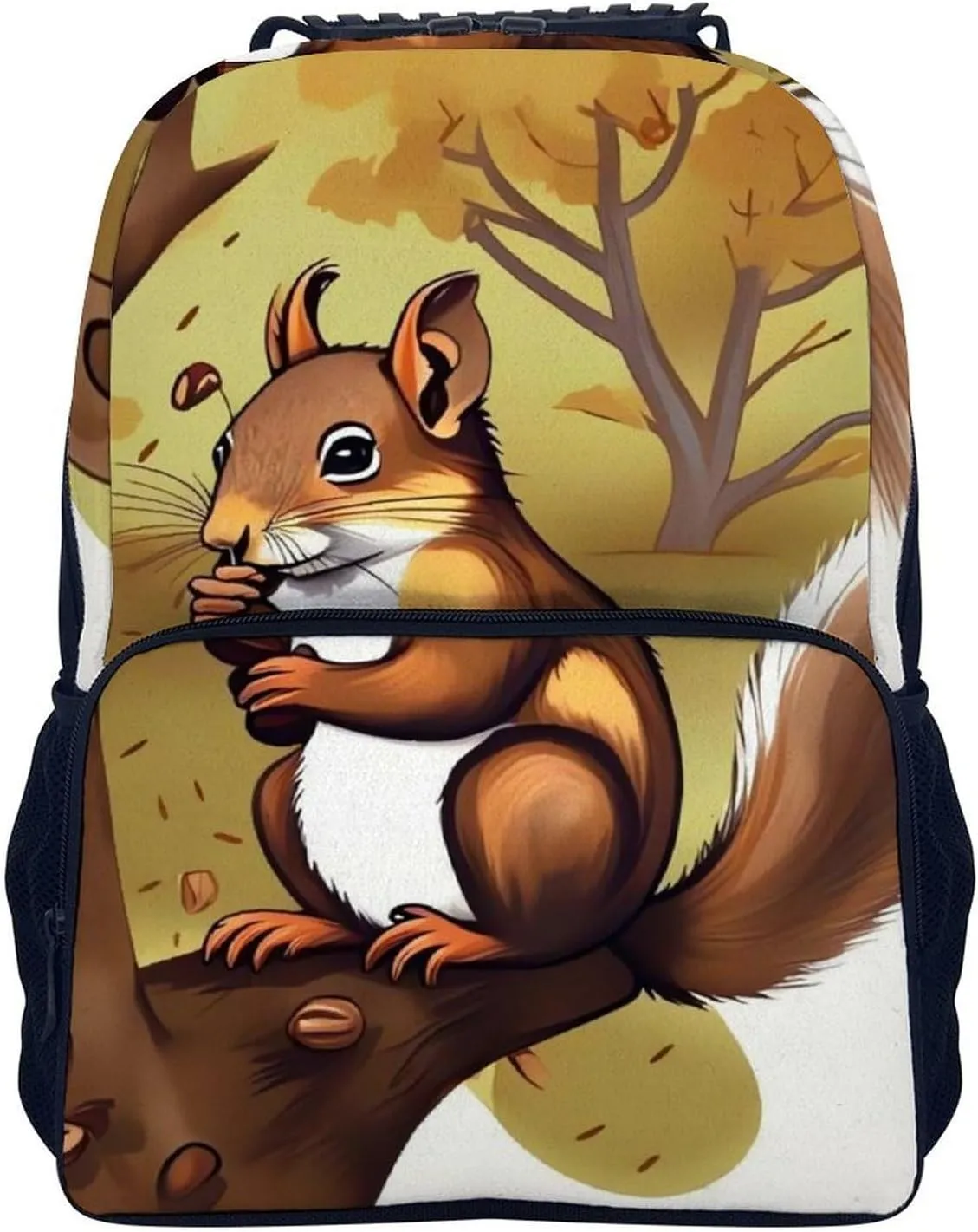 Laptop Backpack Nut Eating Animal Daypack Computer Bag Travel Laptop Bag Casual Nurse Bag for Women Men