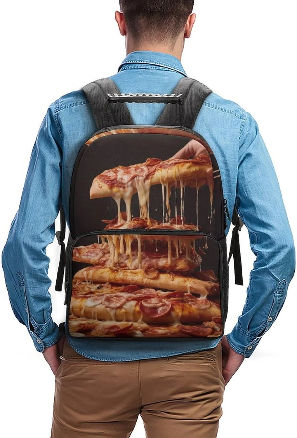 Laptop Backpack Some Pizza Daypack Computer Bag Travel Laptop Bag Casual Nurse Bag for Women Men