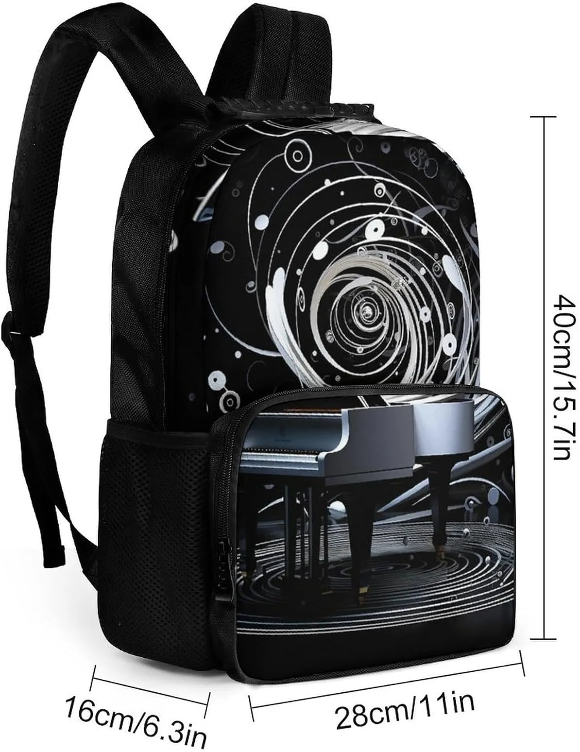 Laptop Backpack Spiral Piano Daypack Computer Bag Travel Laptop Bag Casual Nurse Bag for Women Men