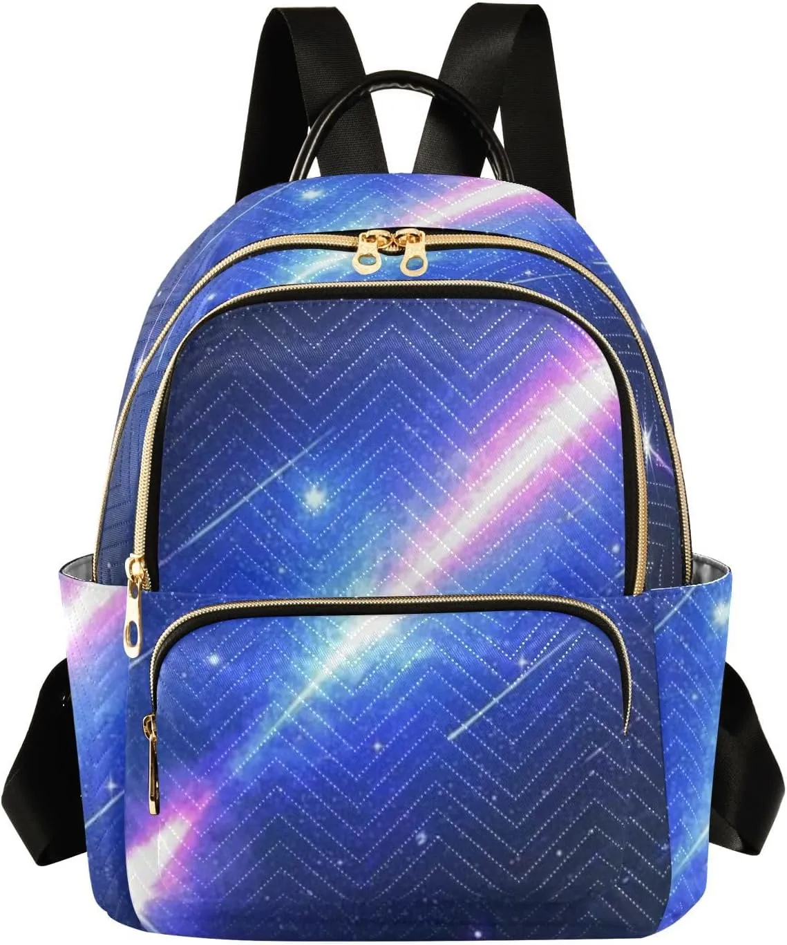Laptop Backpack Women Travel Work Womens Backpack with Large Capacity Quilted College Bags Casual Daypack Fashion Backpack Sparkling Meteor Blue Purple