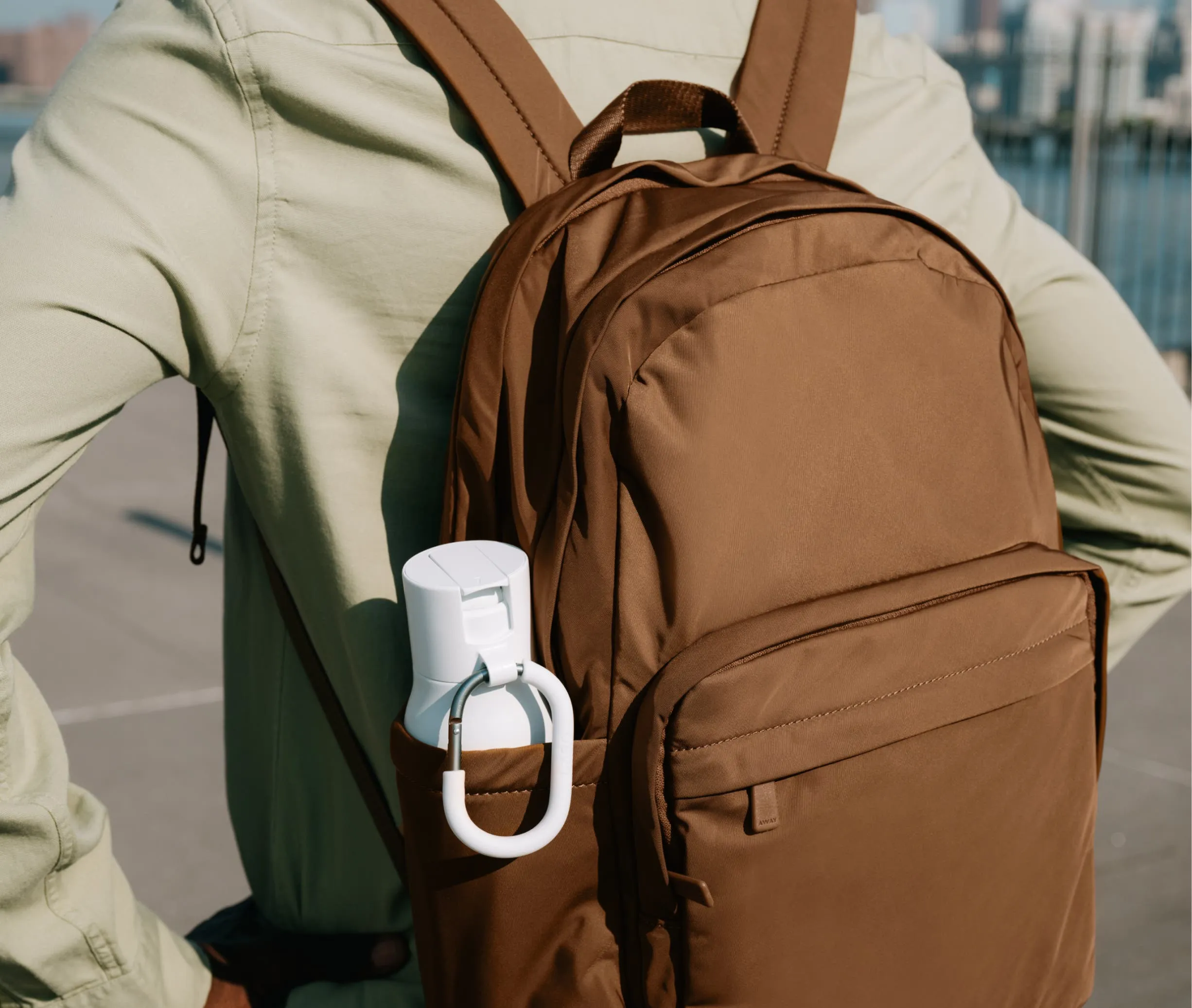 Large Featherlight Backpack in Salt White