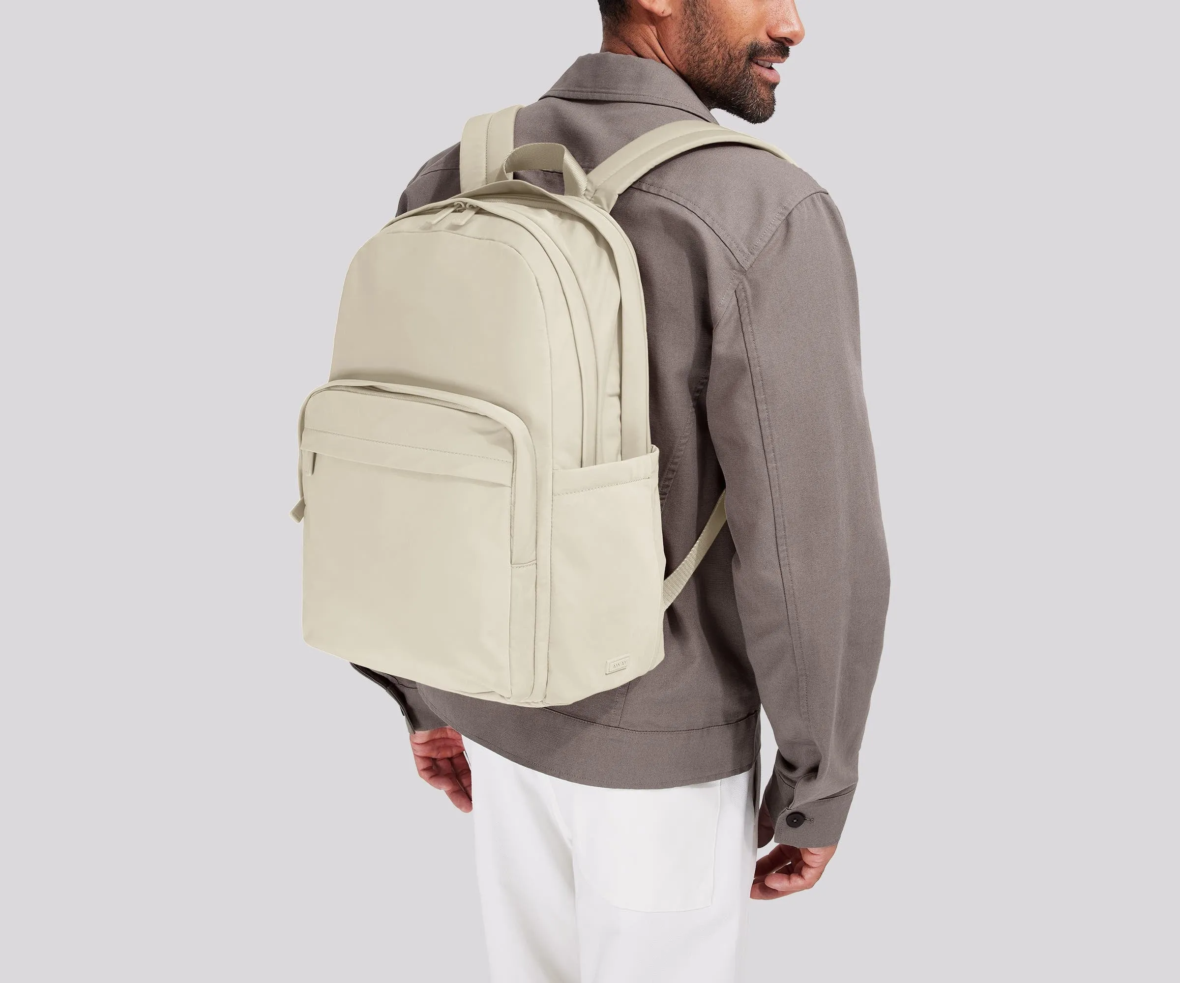 Large Featherlight Backpack in Salt White