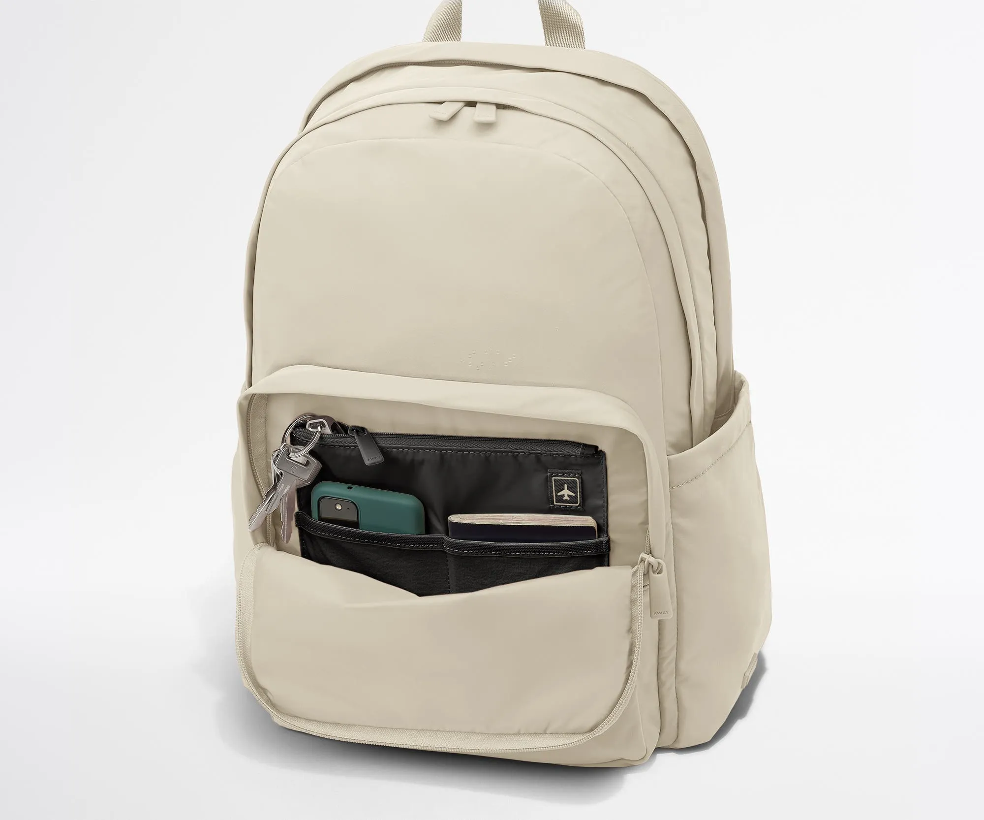 Large Featherlight Backpack in Salt White