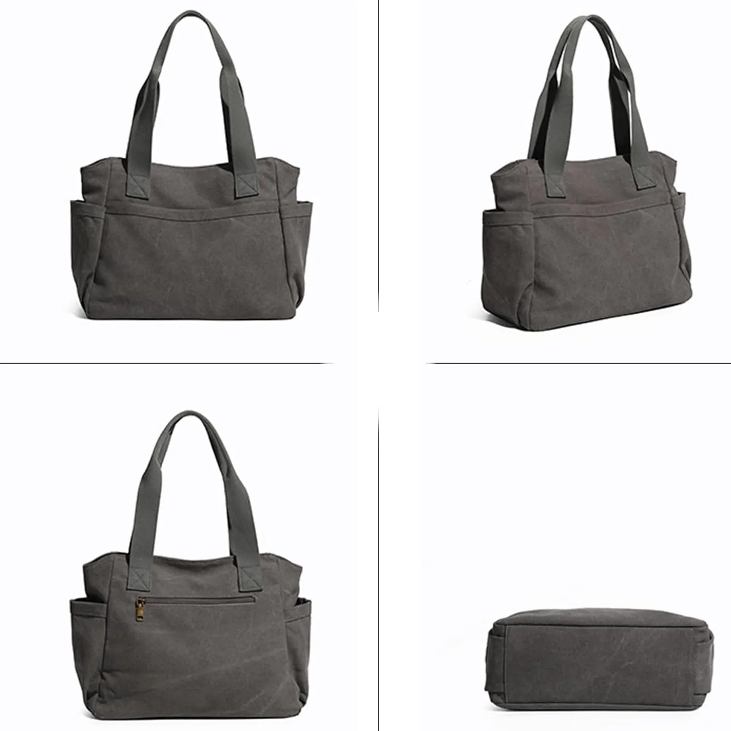 Large Handbags for Women Shoulder Hobo Purse Multi-Pockets for Travel, Gym, Shopping, Work Canvas Tote