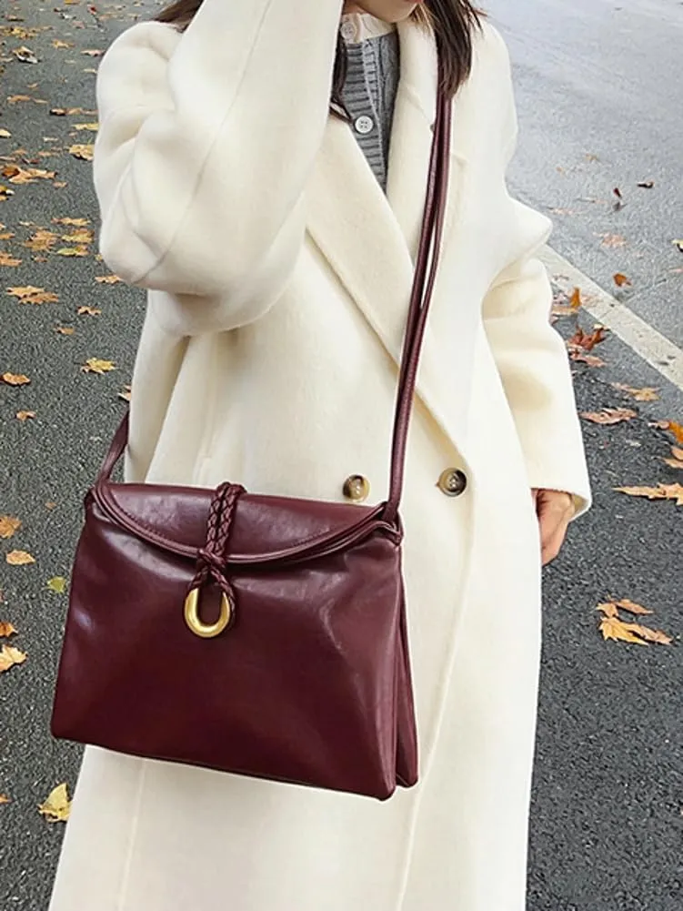 Large Shoulder Bag Clutch for Women Soft Leather Envelope Bag Crossbody Bag Vintage Handbag Messenger Bag Work Shoulder Purse