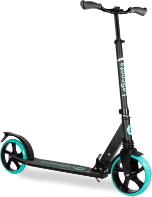LaScoota Kick Scooter for Kids Ages 6 , Teens & Adults, Large 8" Sturdy Urethane Wheels. Adjustable Handlebar, Lightweight, Foldable, 220lbs Max Load