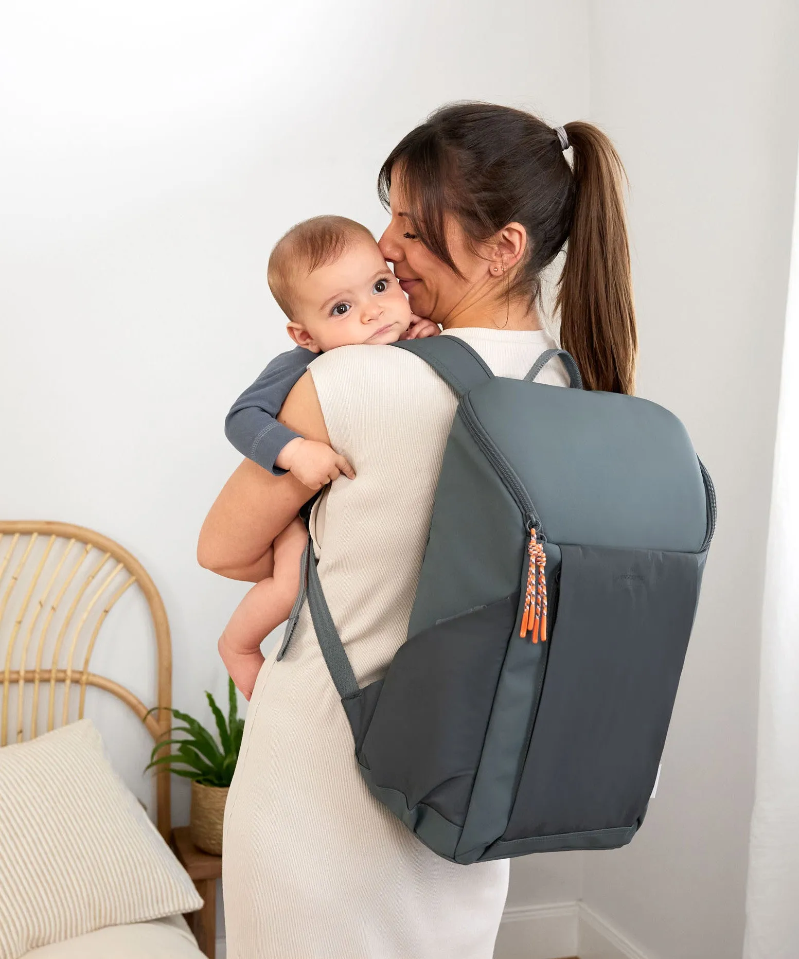 Lassig Slender Up Nappy Backpack - Reflective Anthracite