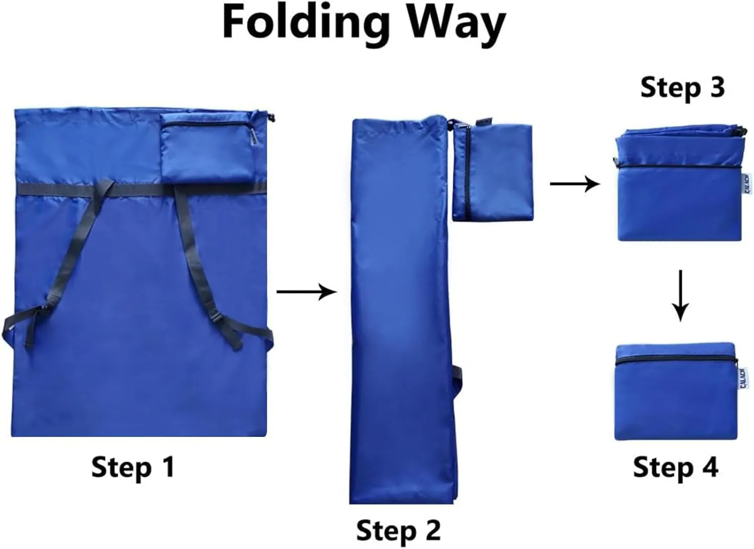 Laundry Bag Backpack, 27” x 34”Sturdy Laundry Bag with Shoulder Straps Drawstring Closure Heavy Duty Foldable Backpack for College, Travel, Laundromat, Apartment (Blue | 2 Pack)