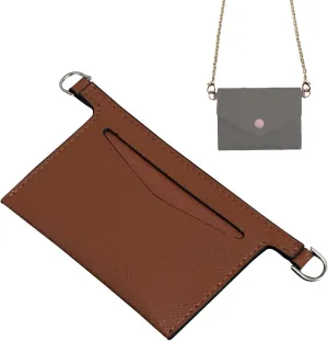 Lckaey clutch accessory kit purse chain insert strap For Doudou victorin short wallet transformation diagonal bag3022-brown10*7cm