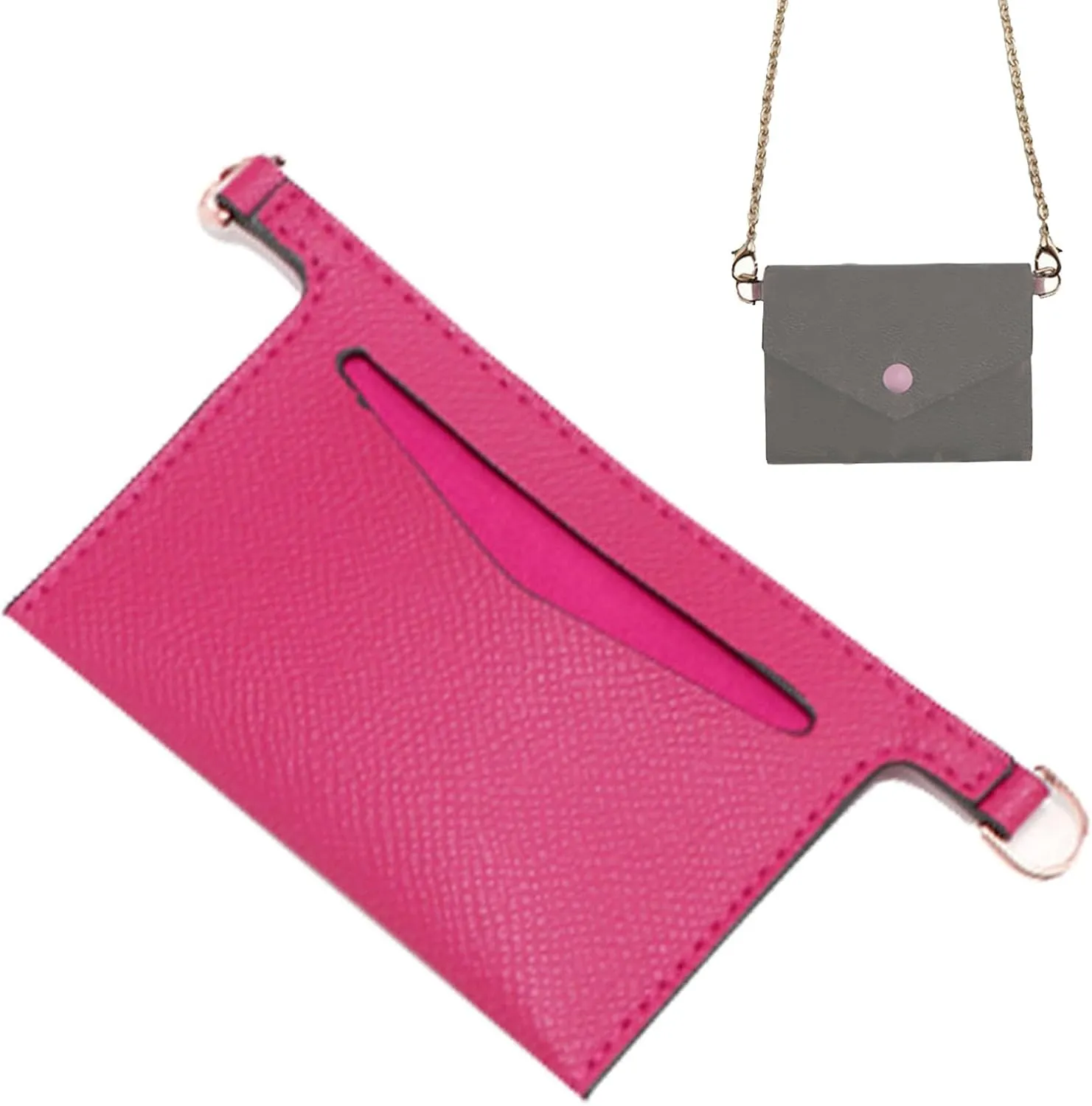 Lckaey clutch accessory kit purse chain insert strap For Doudou victorin short wallet transformation diagonal bag3022-rosy10*7cm