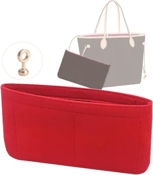 Lckaey Pouch Kit, Purse Insert Organizer for Neverfull MM GM Accessoires Handbag3032-red