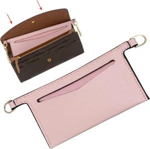 Lckaey purse conversion kit josephine ror lv wallet Sarah bag Emilie Wallet, chain accessories, inner bag, shoulder strap 3015-Pink 6.7*3.14in AG