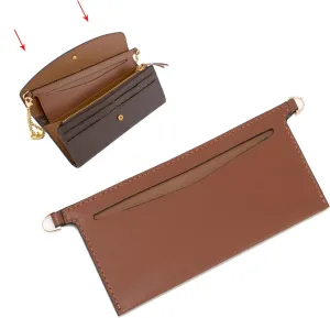Lckaey purse insert Bag accessories kit- for Wallet Sarah bag, handbag inner bag organizer, 3015- brown
