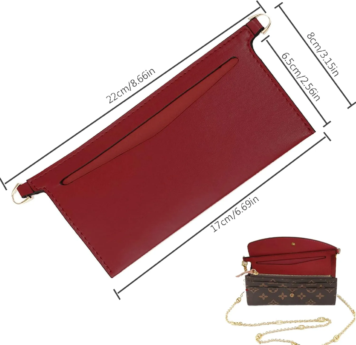 Lckaey Purse kit Sarah bag, detachable bag inserted into organizer Emily wallet diagonal shoulder bag