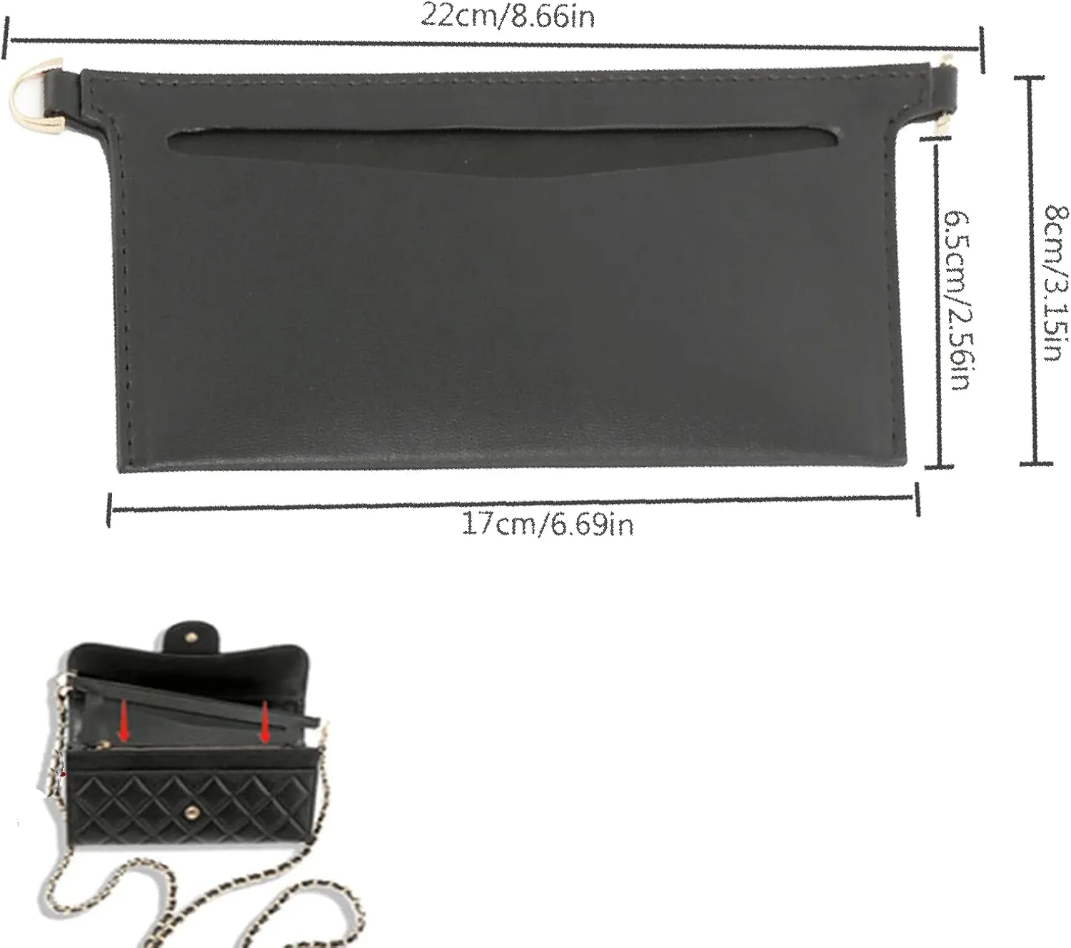 Lckaey Purse kit Sarah bag, detachable bag inserted into organizer Emily wallet diagonal shoulder bag