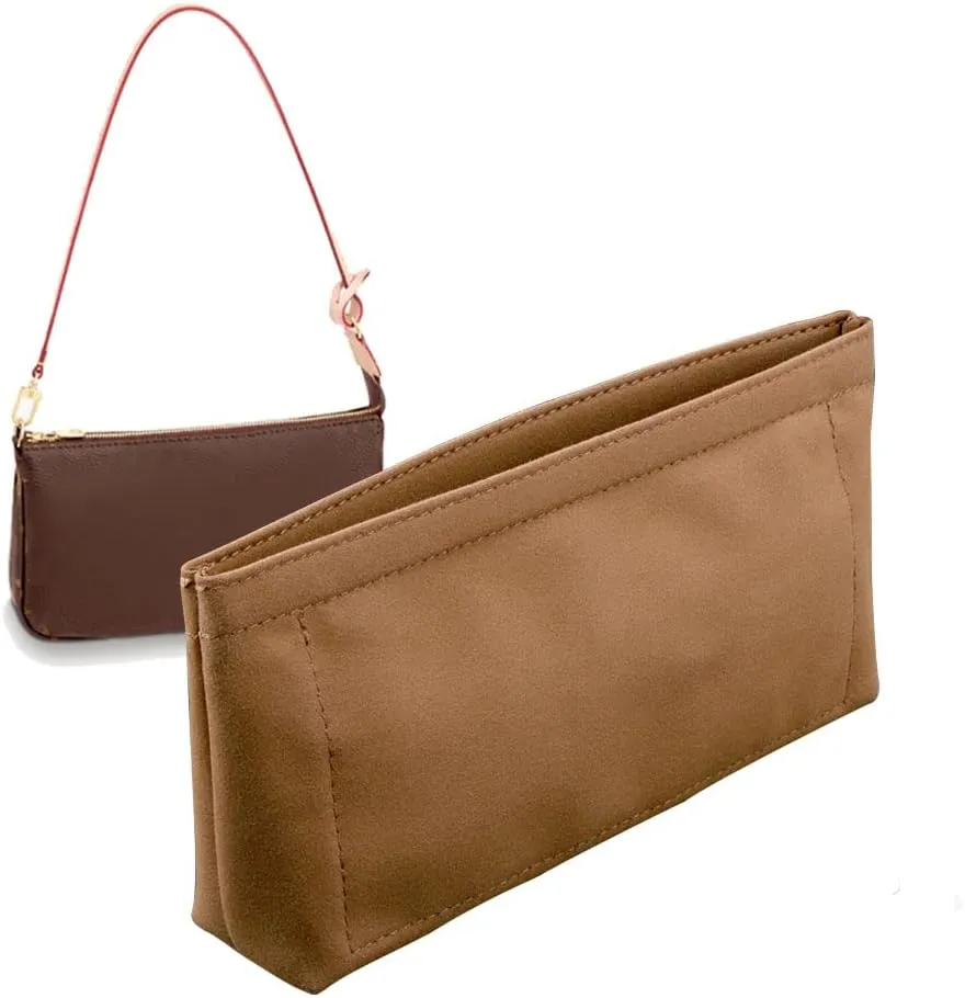 Lckaey Purse Organizer for Large Liner Compatible with Pochette Accessories​Pouch Inside Insert 3039-brown