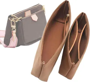 Lckaey Purse Organizer for Large Liner Compatible with Pochette Accessories​Pouch Inside Insert 3039-coffee2P