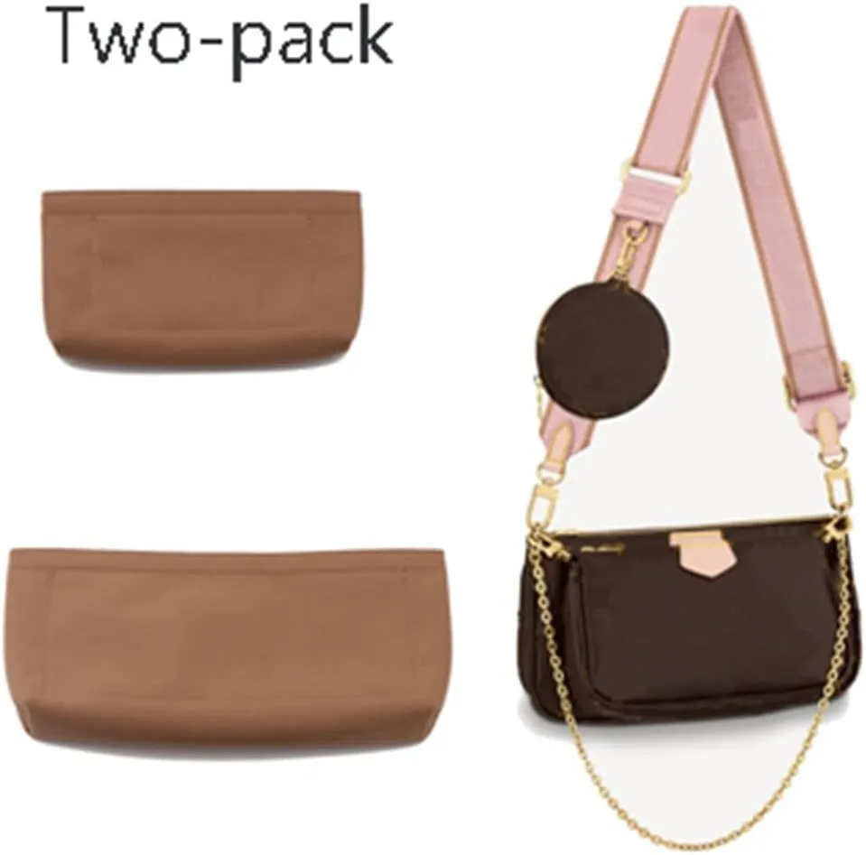Lckaey Purse Organizer for Large Liner Compatible with Pochette Accessories​Pouch Inside Insert 3039-coffee2P