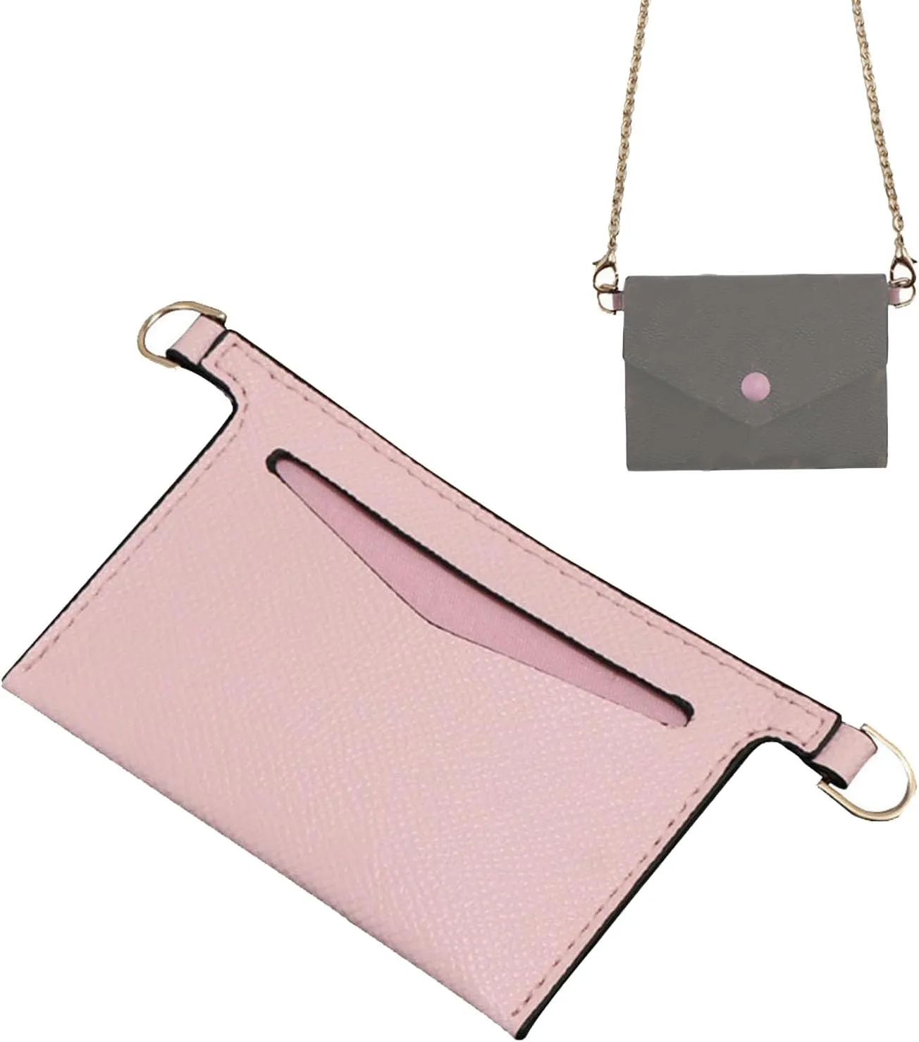 Lckaey Purse Organizer Insert clutch accessory For Doudou victorin short wallet transformation diagonal bag 3022-pink 10 * 7cm