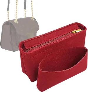 Lckaey Purse Organizer Insert for Passy Postman Liner Bag Chain Pack Storage Organizer2087claret-B