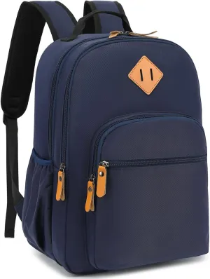 Leaper Travel Backpack for Women Laptop Backpack for Men Water-resistant School Backpack for Girls Kid Boys Back Pack Casual Daypack Satchel Dark Blue