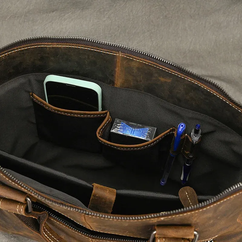 Leather Doctors Briefcase Handbag Shoulder Bag