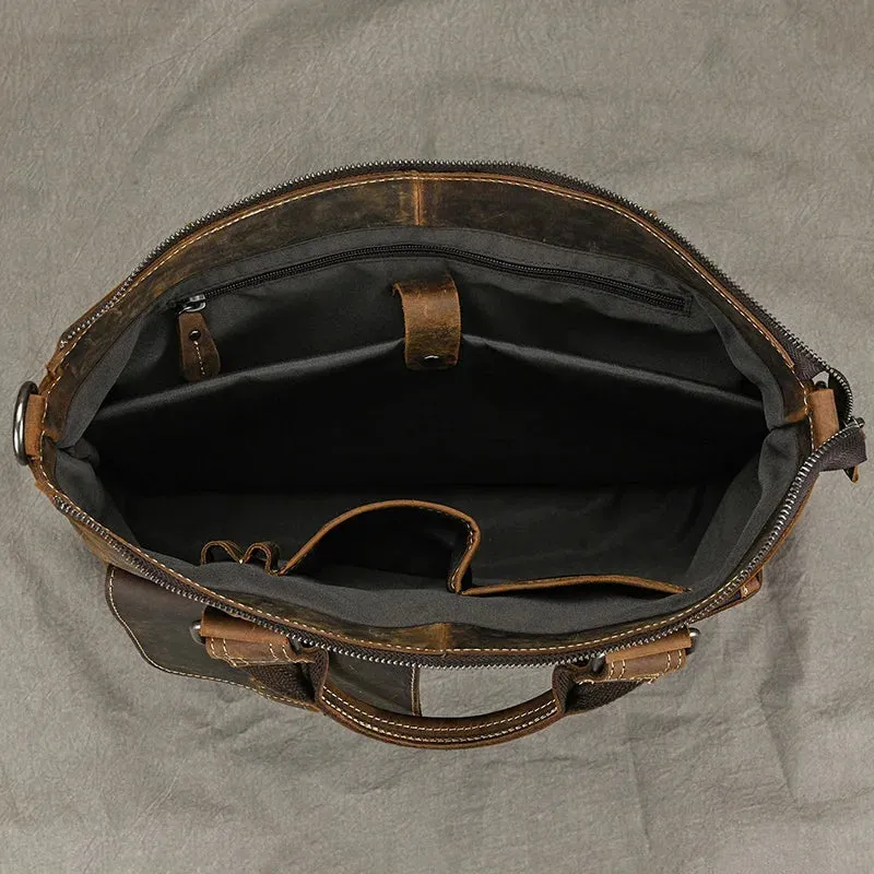 Leather Doctors Briefcase Handbag Shoulder Bag