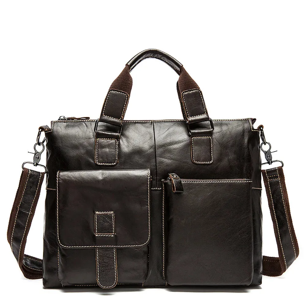 Leather Doctors Briefcase Handbag Shoulder Bag