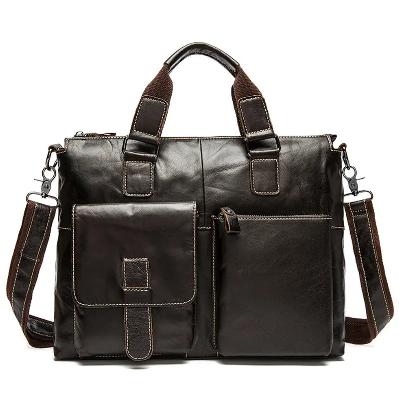 Leather Doctors Briefcase Handbag Shoulder Bag
