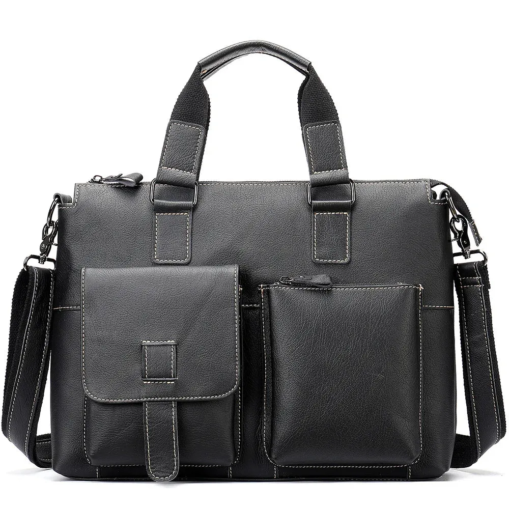 Leather Doctors Briefcase Handbag Shoulder Bag