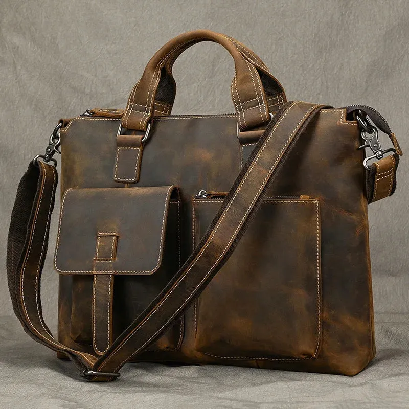 Leather Doctors Briefcase Handbag Shoulder Bag